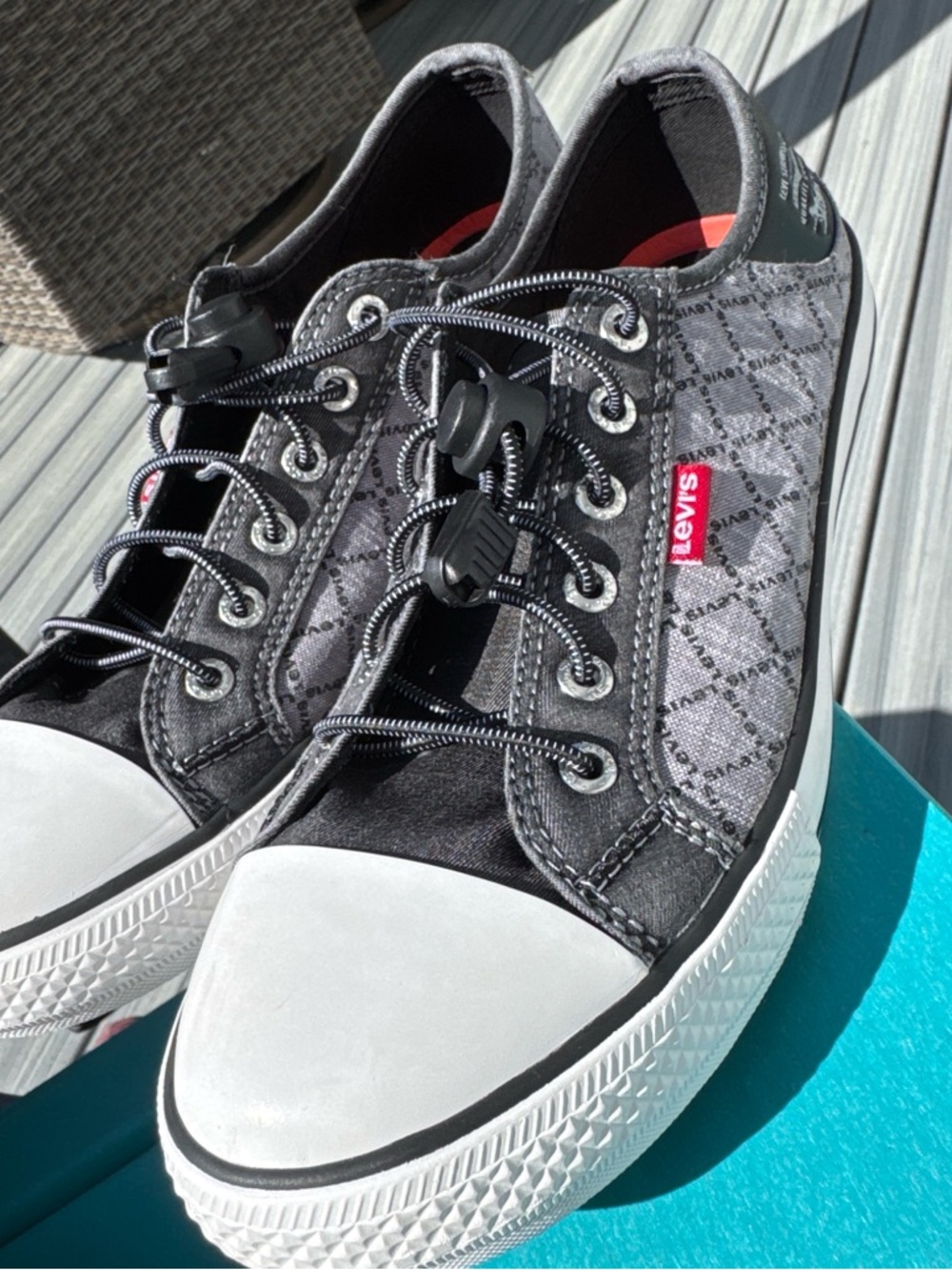 Levi's Gray & Black Casual Low-Top Sneakers